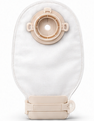 Drainable one-piece pouch